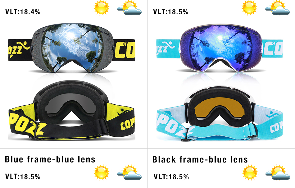 Unisex Anti-Fog Ski Goggles